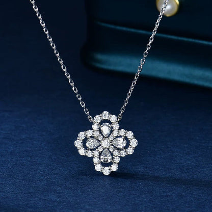 [Luxora]LOOP NECKLACE FULL MOTIF DIAMOND 16MM MULTIPLE COLORS