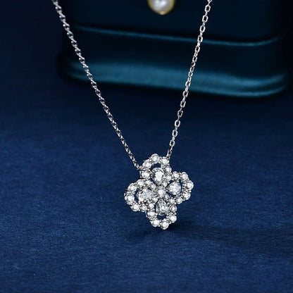 [Luxora]LOOP NECKLACE FULL MOTIF DIAMOND 16MM MULTIPLE COLORS