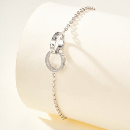 [Luxora]LOVE BRACELET DOUBLE RING