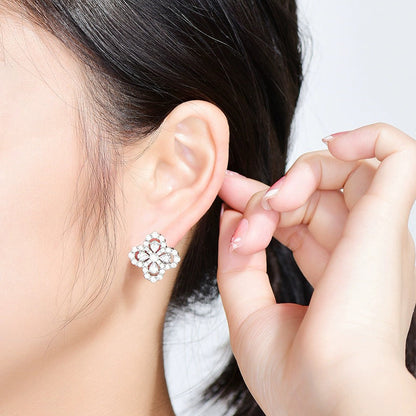 [Luxora]LOOP EARRINGS FULL MOTIF DIAMOND 16MM