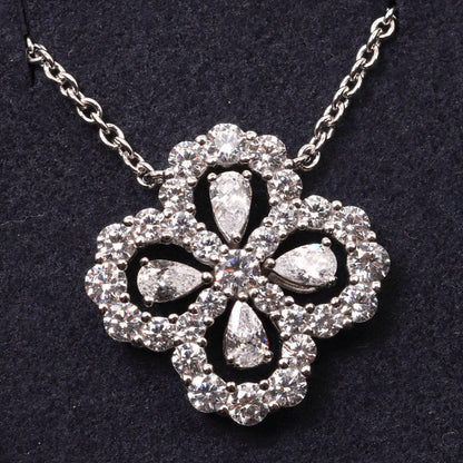 [Luxora]LOOP NECKLACE FULL MOTIF DIAMOND 16MM MULTIPLE COLORS