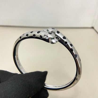 [Luxora]PANTHERE DOUBLE HEADED OPEN BRACELET