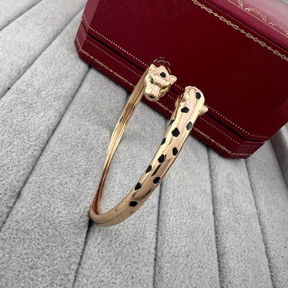 [Luxora]PANTHERE DOUBLE HEADED OPEN BRACELET