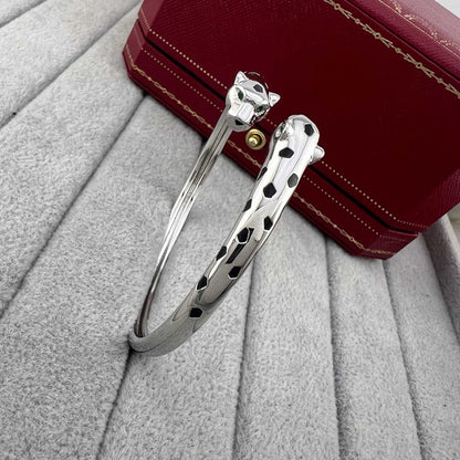 [Luxora]PANTHERE DOUBLE HEADED OPEN BRACELET