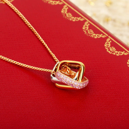[Luxora]TRINITY CUSHION NECKLACE COLLECTION