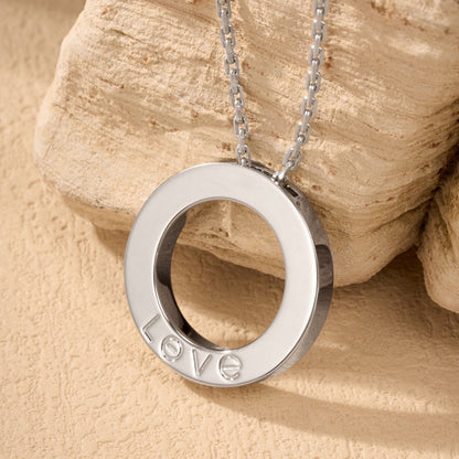 [Luxora]LOVE NECKLACE 16MM  FULL DIAMOND