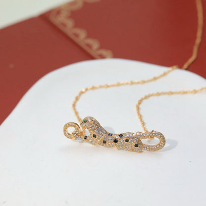 [Luxora]PANTHERE PAVED DIAMOND NECKLACE