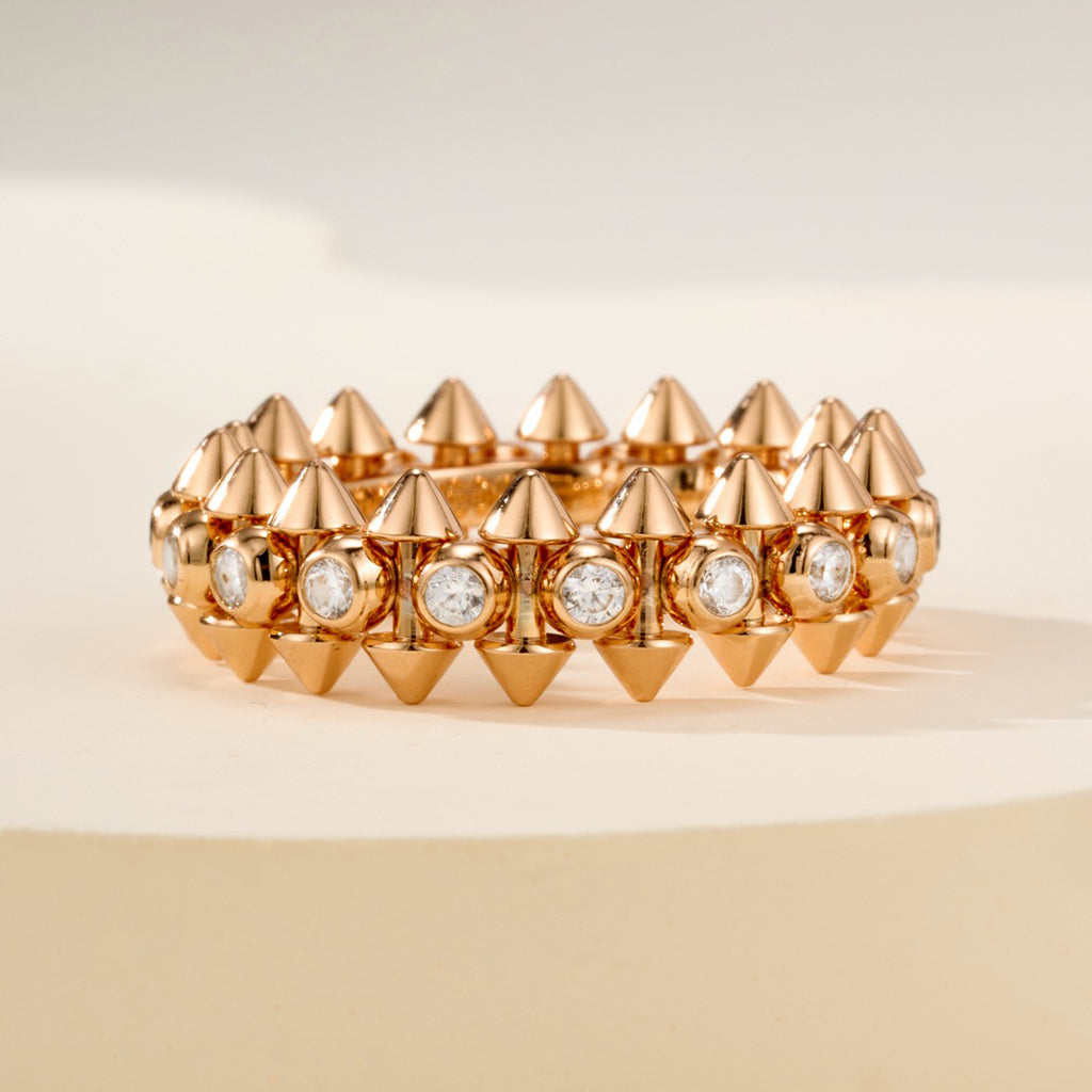 [Luxora]CLASH 6.8MM DIAMOND MEDIUM RING