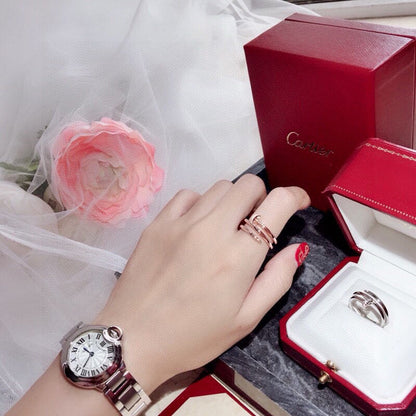 [Luxora]JUSTE RING 4.8MM HALF DIAMOND