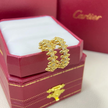 [Luxora]CLASH 6.4MM FULL DIAMOND SMALL EARRINGS
