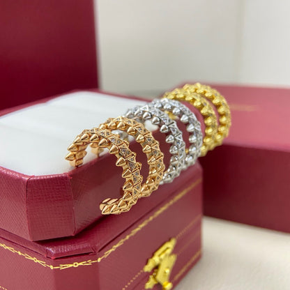 [Luxora]CLASH 6.4MM FULL DIAMOND SMALL EARRINGS