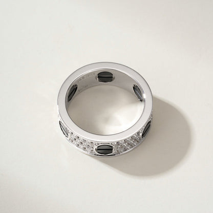 [Luxora]LOVE RING 5.5MM DIAMONDS PAVED CERAMIC