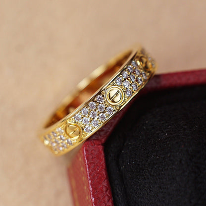 [Luxora]LOVE RING 4.0MM DIAMOND PAVED