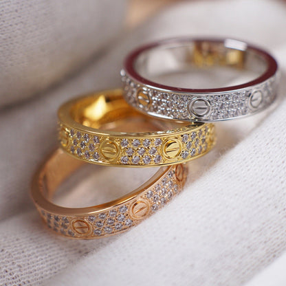 [Luxora]LOVE RING 4.0MM DIAMOND PAVED