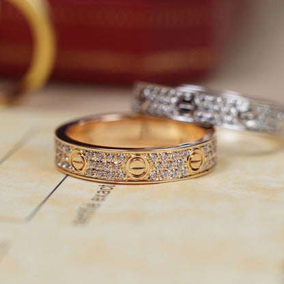 [Luxora]LOVE RING 4.0MM DIAMOND PAVED