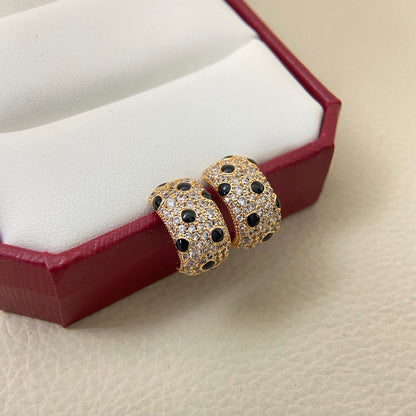 [Luxora]PANTHERE MINI FULL DIAMOND EARRINGS