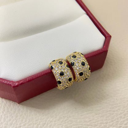 [Luxora]PANTHERE MINI FULL DIAMOND EARRINGS