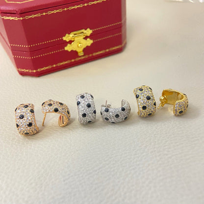 [Luxora]PANTHERE MINI FULL DIAMOND EARRINGS
