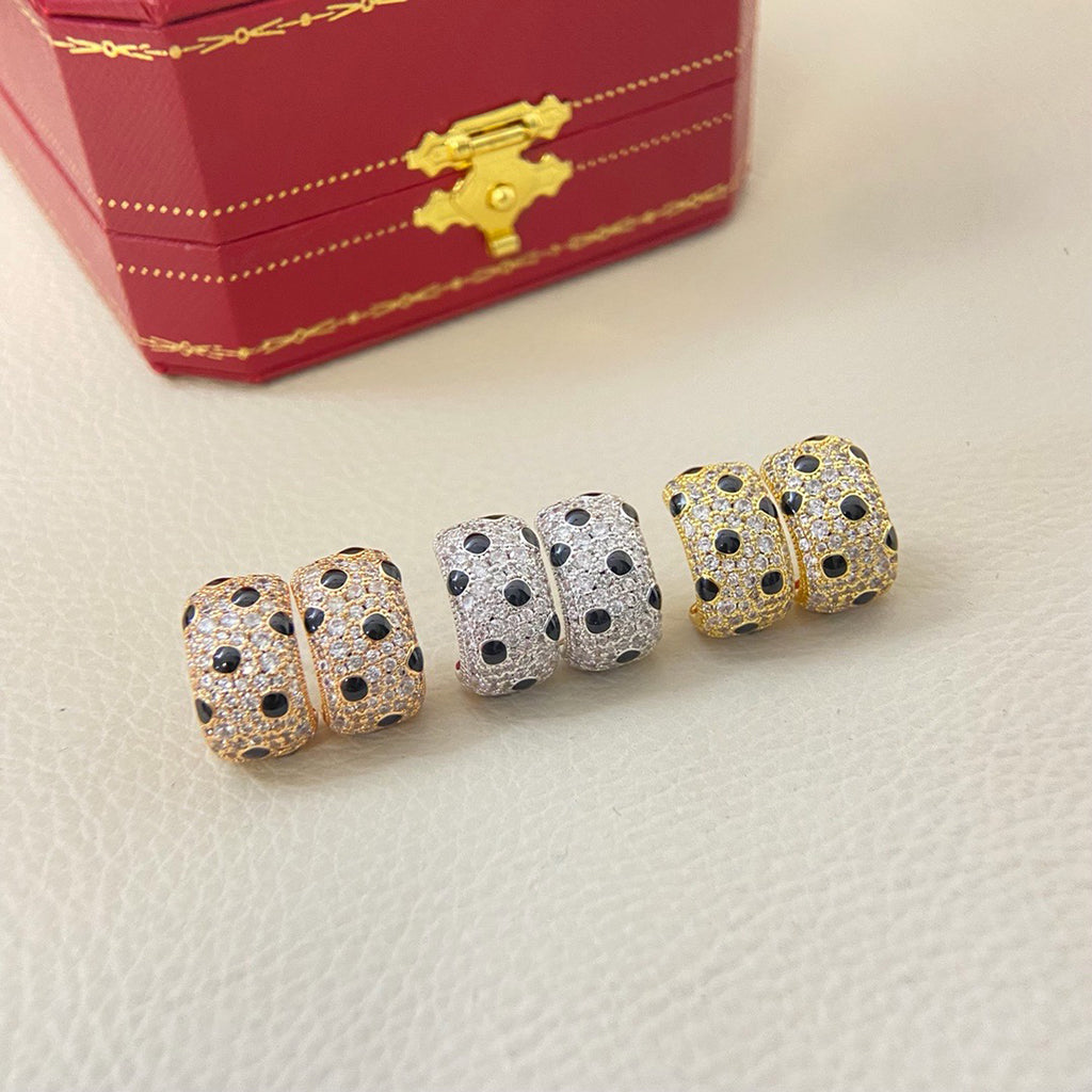 [Luxora]PANTHERE MINI FULL DIAMOND EARRINGS