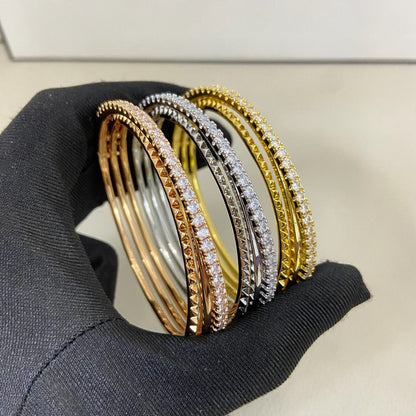 [Luxora]ETINCELLE HALF-PAVED DIAMOND BRACELET
