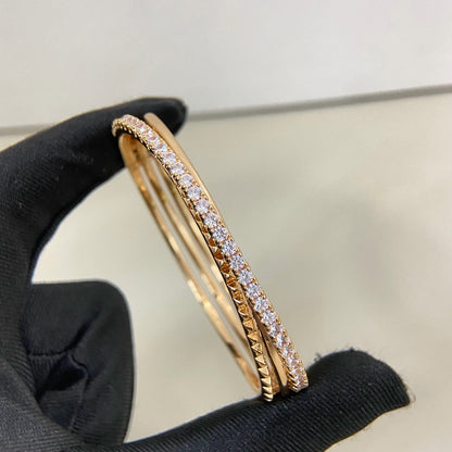 [Luxora]ETINCELLE HALF-PAVED DIAMOND BRACELET