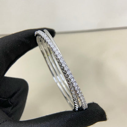 [Luxora]ETINCELLE HALF-PAVED DIAMOND BRACELET