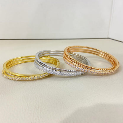 [Luxora]ETINCELLE HALF-PAVED DIAMOND BRACELET