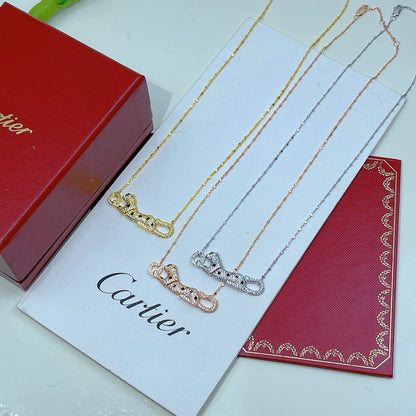 [Luxora]PANTHERE PAVED DIAMOND NECKLACE