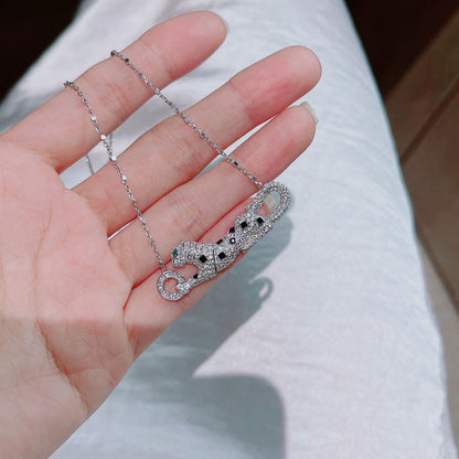 [Luxora]PANTHERE PAVED DIAMOND NECKLACE