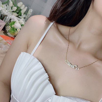 [Luxora]PANTHERE PAVED DIAMOND NECKLACE