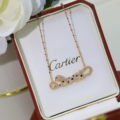 [Luxora]PANTHERE PAVED DIAMOND NECKLACE