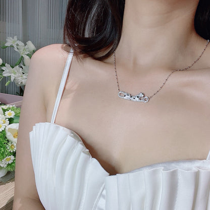 [Luxora]PANTHERE PAVED DIAMOND NECKLACE