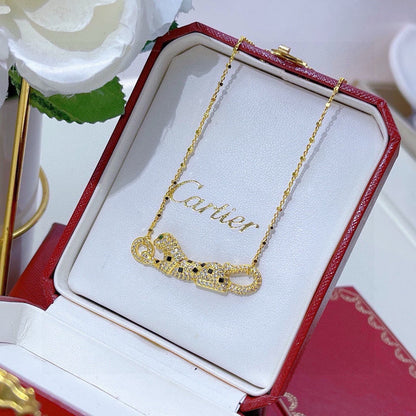 [Luxora]PANTHERE PAVED DIAMOND NECKLACE