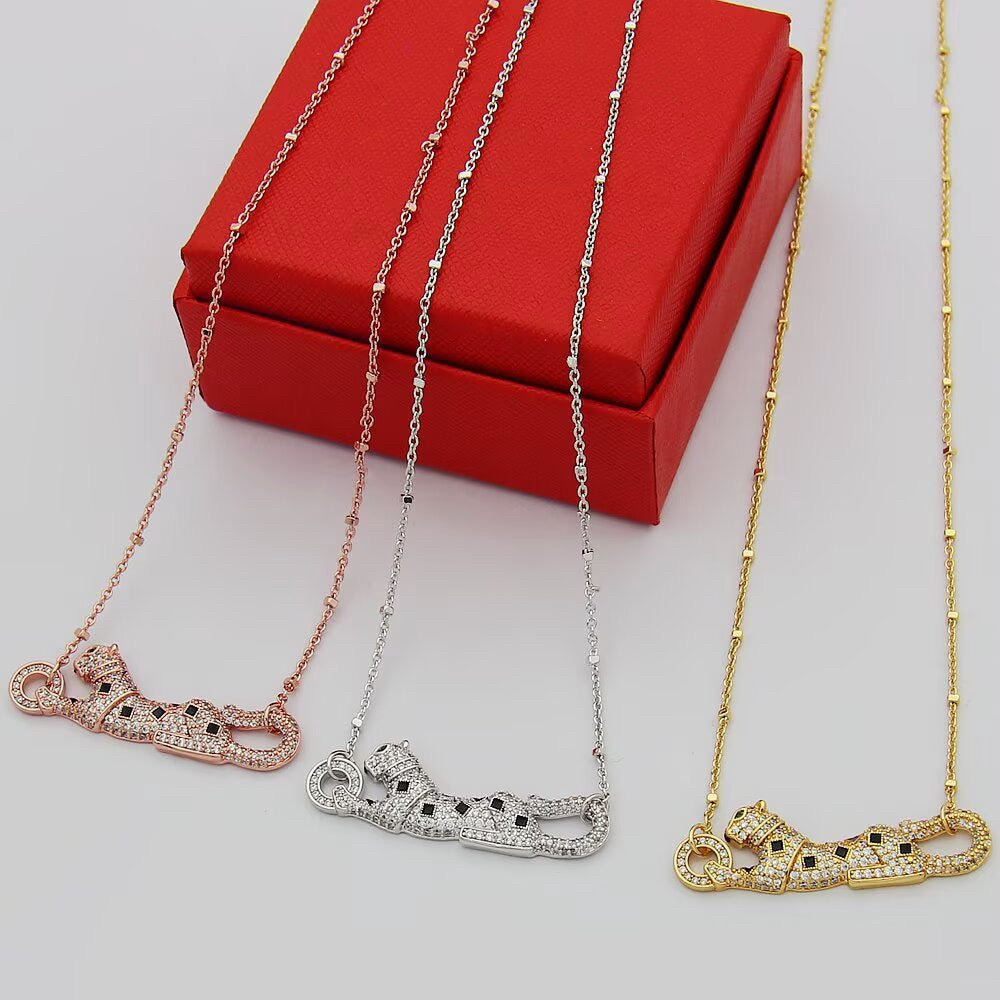 [Luxora]PANTHERE PAVED DIAMOND NECKLACE