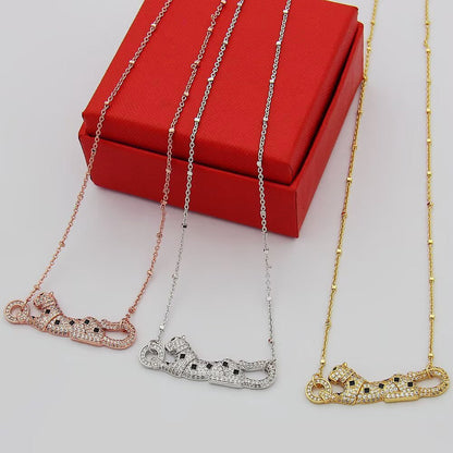 [Luxora]PANTHERE PAVED DIAMOND NECKLACE