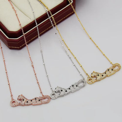 [Luxora]PANTHERE PAVED DIAMOND NECKLACE