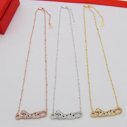 [Luxora]PANTHERE PAVED DIAMOND NECKLACE