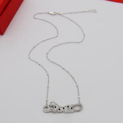 [Luxora]PANTHERE PAVED DIAMOND NECKLACE