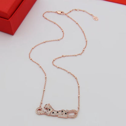 [Luxora]PANTHERE PAVED DIAMOND NECKLACE