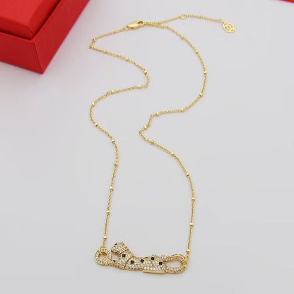 [Luxora]PANTHERE PAVED DIAMOND NECKLACE