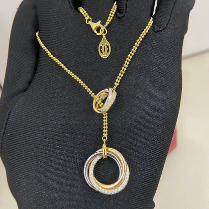 [Luxora]TRINITY DIAMONDS NECKLACE
