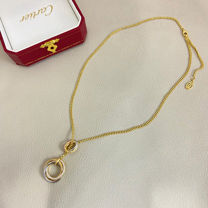 [Luxora]TRINITY DIAMONDS NECKLACE