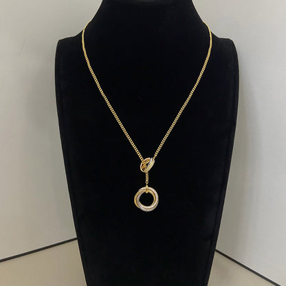 [Luxora]TRINITY DIAMONDS NECKLACE