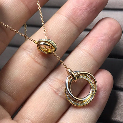 [Luxora]TRINITY DIAMONDS NECKLACE