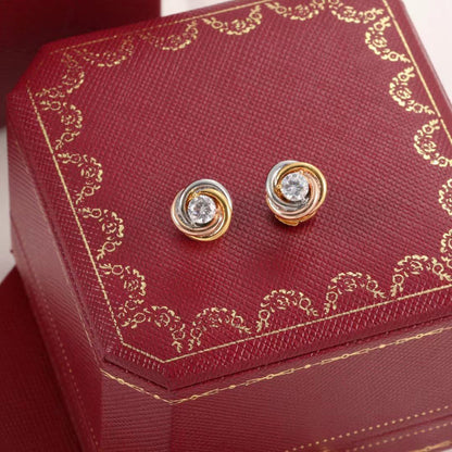 [Luxora]TRINITY STUD DIAMOND EARRINGS
