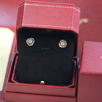 [Luxora]TRINITY STUD DIAMOND EARRINGS