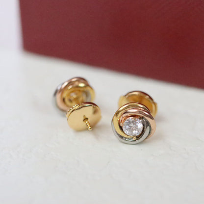 [Luxora]TRINITY STUD DIAMOND EARRINGS
