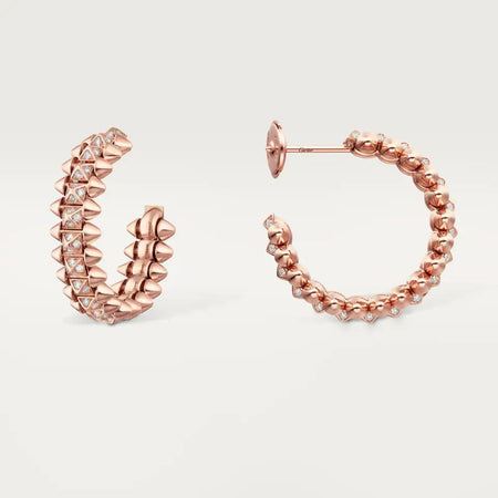 [Luxora]CLASH 6.4MM FULL DIAMOND SMALL EARRINGS