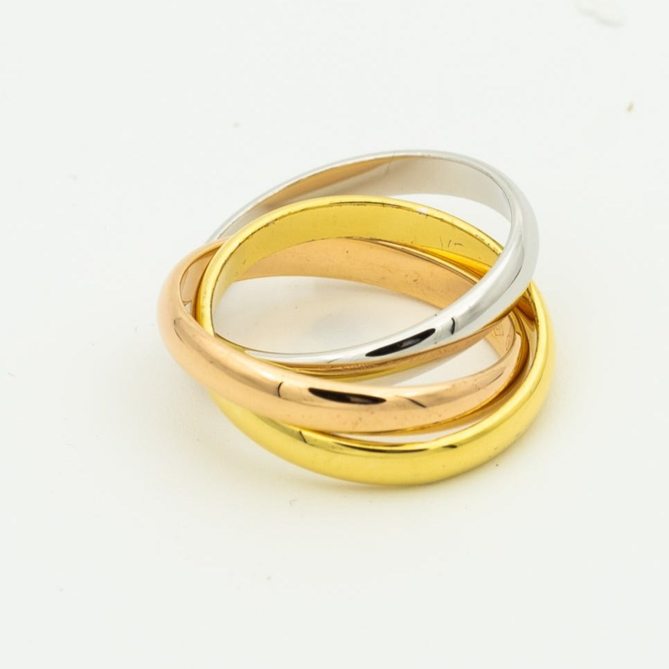 [Luxora]TRINITY RING GOLD PINK GOLD SILVER