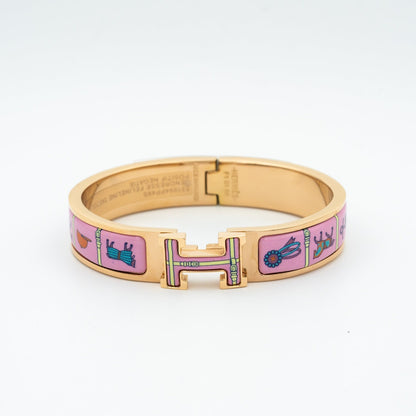 [Luxora]H PINK GOLD BRACELET PINK CERAMIC